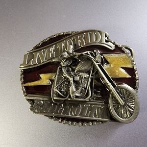 Live To Ride Ride To Live Motorcycle Biker Enthusiast Belt Buckle #s40